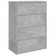 Sonata H Бюфет бетонно сив 60x31x84 см инженерно дърво Sonata H Бюфет бетонно сив 60x31x84 см инженерно дърво