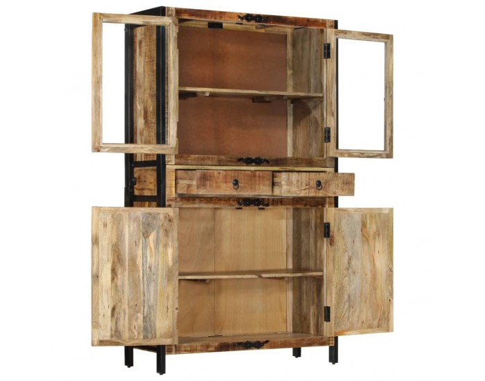 Sonata H Висок шкаф 100x40x175 см грубо мангово дърво масив