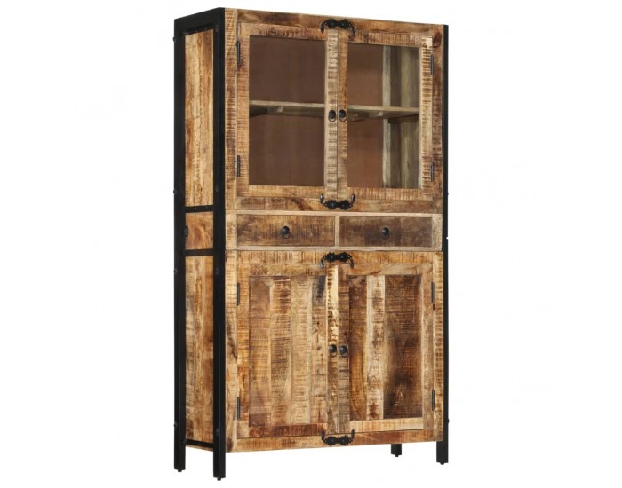 Sonata H Висок шкаф 100x40x175 см грубо мангово дърво масив