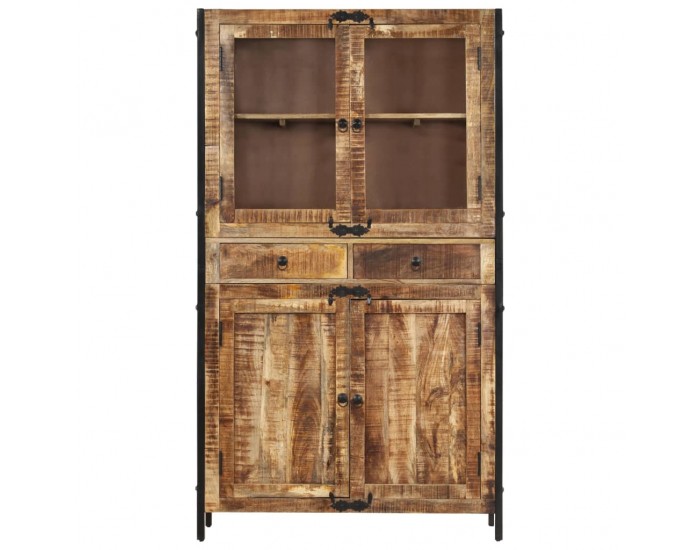 Sonata H Висок шкаф 100x40x175 см грубо мангово дърво масив