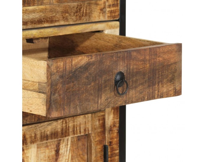 Sonata H Висок шкаф 100x40x175 см грубо мангово дърво масив