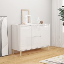Sonata H Бюфет, бял гланц, 101x35x70 см, инженерно дърво - Дневна