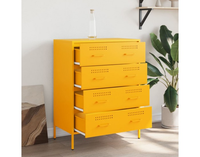 Sonata H Бюфет, горчица жълто, 68x39x89 см, стомана