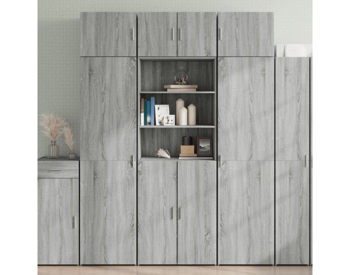 Sonata H Шкаф за съхранение, сив сонома, 70x42,5x225 см, инженерно дърво