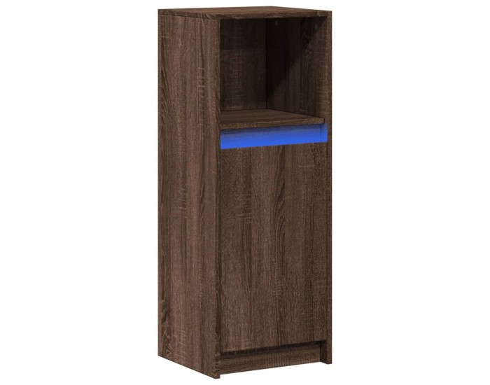 Sonata H Сайдборд с LED, кафяв дъб, 38x34x100 см, инженерно дърво Sonata H Сайдборд с LED, кафяв дъб, 38x34x100 см, инженерно дърво