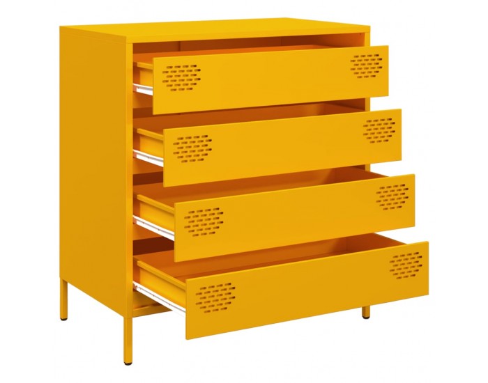 Sonata H Бюфет, горчица жълто, 68x39x73,5 см, студеновалцувана стомана