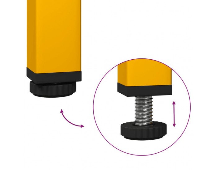 Sonata H Бюфет, горчица жълто, 68x39x73,5 см, студеновалцувана стомана