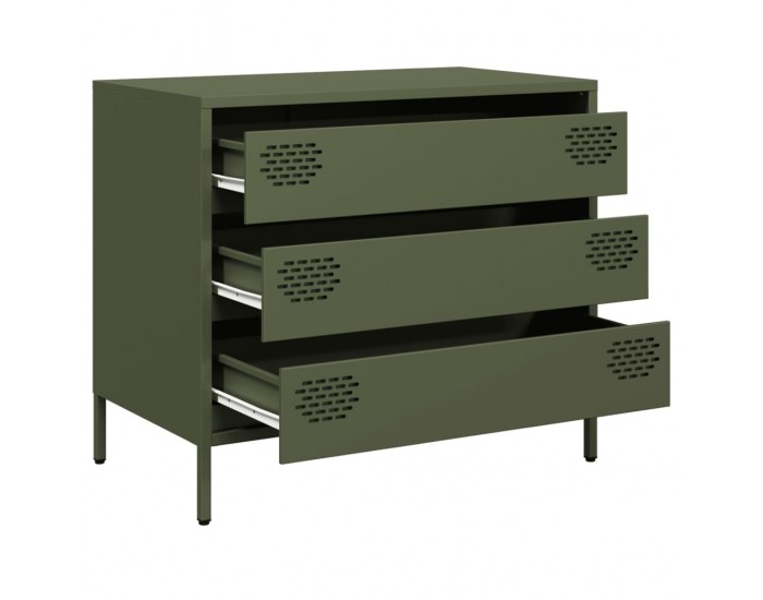 Sonata H Бюфет, маслиненозелен, 68x39x58,5 см, студеновалцувана стомана