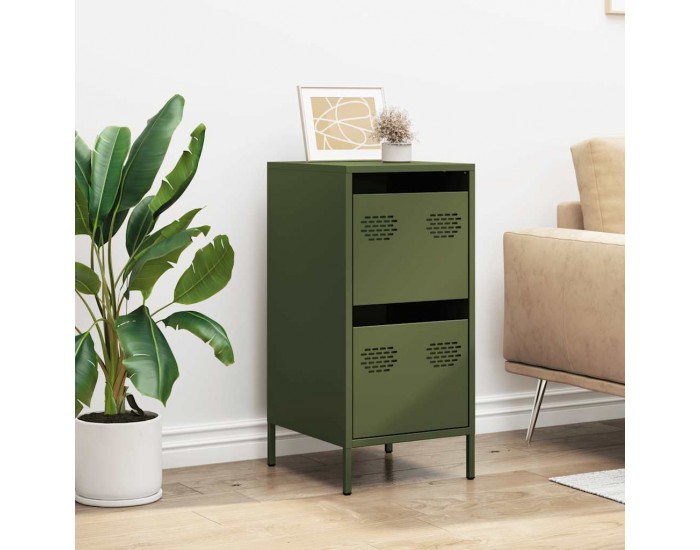 Sonata H Бюфет, маслиненозелен, 35x39x73,5 см, студеновалцувана стомана