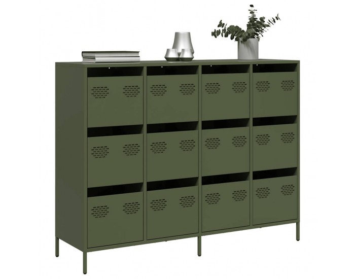 Sonata H Бюфет маслиненозелен 135x39x103,5 см студеновалцувана стомана