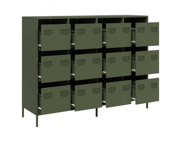 Sonata H Бюфет маслиненозелен 135x39x103,5 см студеновалцувана стомана