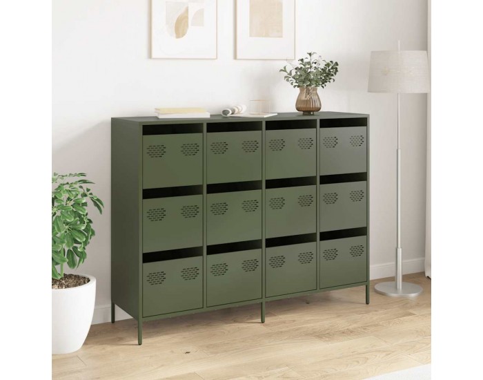 Sonata H Бюфет маслиненозелен 135x39x103,5 см студеновалцувана стомана