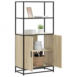 Sonata H Висока дъска Сонома дъб 68x35x139 cm Обработено дърво и метал - Шкафове, Витрини, Модулни секции