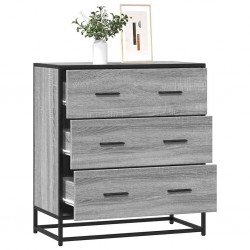 Sonata H Шкаф Grey Sonoma 68x35x76 cm Изработена дървесина и метал - Шкафове, Витрини, Модулни секции