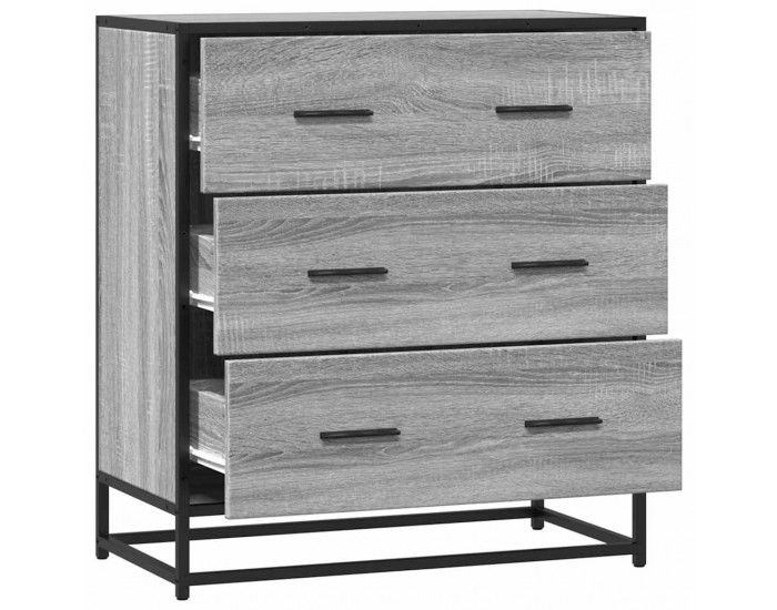 Sonata H Шкаф Grey Sonoma 68x35x76 cm Изработена дървесина и метал