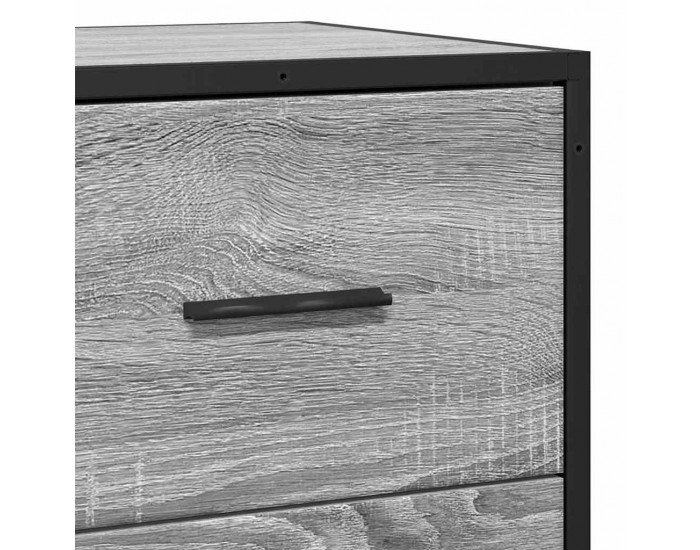 Sonata H Шкаф Grey Sonoma 68x35x76 cm Изработена дървесина и метал