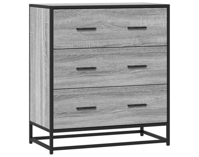 Sonata H Шкаф Grey Sonoma 68x35x76 cm Изработена дървесина и метал