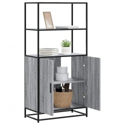 Sonata H Висока дъска Grey Sonoma 68x35x139 cm Обработено дърво и метал - Шкафове, Витрини, Модулни секции
