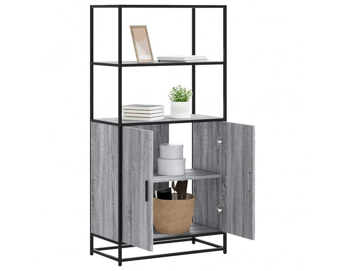 Sonata H Висока дъска Grey Sonoma 68x35x139 cm Обработено дърво и метал Sonata H Висока дъска Grey Sonoma 68x35x139 cm Обработено дърво и метал