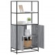 Sonata H Висока дъска Grey Sonoma 68x35x139 cm Обработено дърво и метал Sonata H Висока дъска Grey Sonoma 68x35x139 cm Обработено дърво и метал