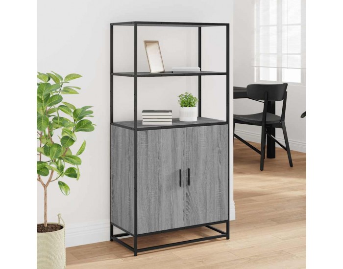 Sonata H Висока дъска Grey Sonoma 68x35x139 cm Обработено дърво и метал Sonata H Висока дъска Grey Sonoma 68x35x139 cm Обработено дърво и метал
