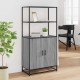 Sonata H Висока дъска Grey Sonoma 68x35x139 cm Обработено дърво и метал Sonata H Висока дъска Grey Sonoma 68x35x139 cm Обработено дърво и метал