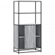 Sonata H Висока дъска Grey Sonoma 68x35x139 cm Обработено дърво и метал Sonata H Висока дъска Grey Sonoma 68x35x139 cm Обработено дърво и метал