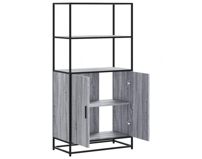 Sonata H Висока дъска Grey Sonoma 68x35x139 cm Обработено дърво и метал Sonata H Висока дъска Grey Sonoma 68x35x139 cm Обработено дърво и метал