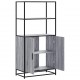 Sonata H Висока дъска Grey Sonoma 68x35x139 cm Обработено дърво и метал Sonata H Висока дъска Grey Sonoma 68x35x139 cm Обработено дърво и метал