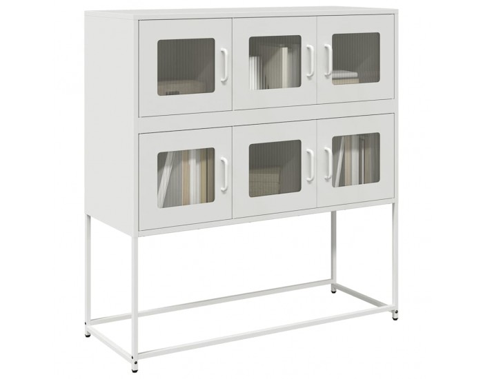 Sonata H Бюфет, бял, 100,5x39x107 см, студеновалцувана стомана