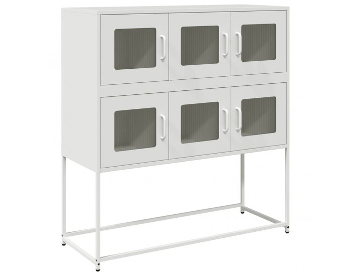 Sonata H Бюфет, бял, 100,5x39x107 см, студеновалцувана стомана