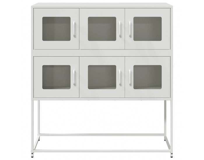 Sonata H Бюфет, бял, 100,5x39x107 см, студеновалцувана стомана