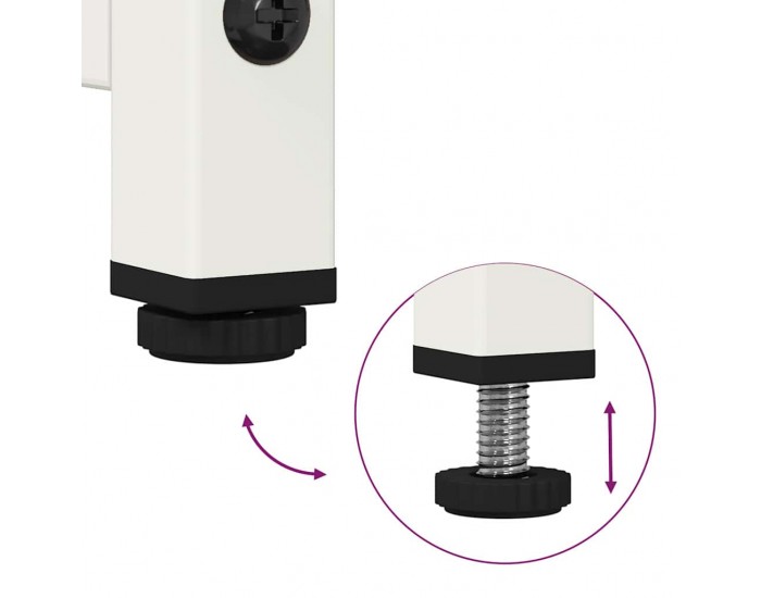 Sonata H Бюфет, бял, 100,5x39x107 см, студеновалцувана стомана