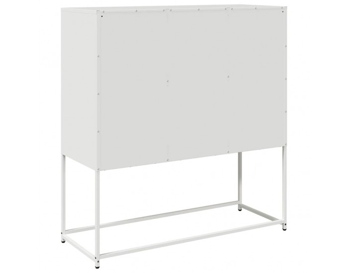 Sonata H Бюфет, бял, 100,5x39x107 см, студеновалцувана стомана