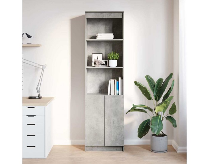 Sonata H Висок шкаф, Бетонно сиво, 50x35x180 cм инженерно дърво