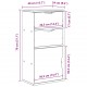 Sonata H Страничен шкаф с чекмеджета ODDA 40x24x79 cm Sonata H Страничен шкаф с чекмеджета ODDA 40x24x79 cm