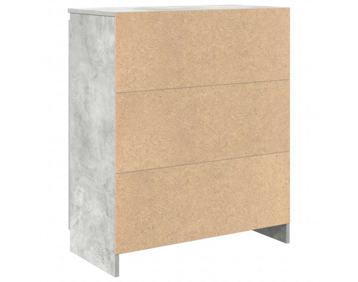 Sonata H Бюфет с чекмеджета, бетонно сив, 71x35x84 см, инженерно дърво