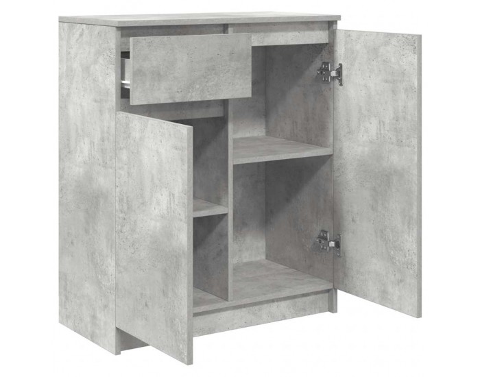 Sonata H Бюфет с чекмеджета, бетонно сив, 71x35x84 см, инженерно дърво