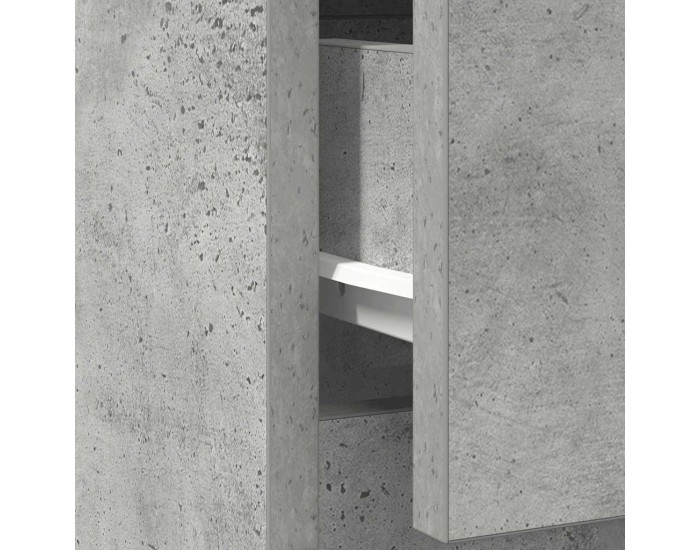 Sonata H Бюфет с чекмеджета, бетонно сив, 71x35x84 см, инженерно дърво