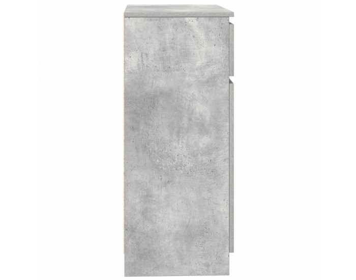 Sonata H Бюфет с чекмеджета, бетонно сив, 71x35x84 см, инженерно дърво