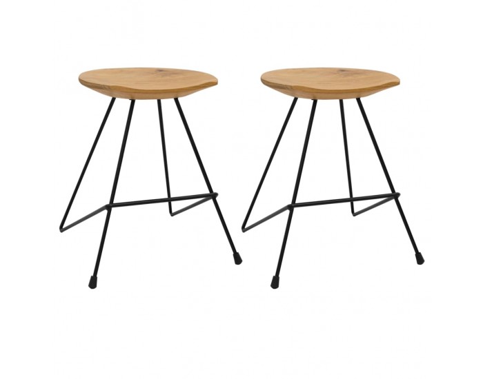 Sonata H Табуретки, 2 бр, тиково дърво масив Sonata H Табуретки, 2 бр, тиково дърво масив