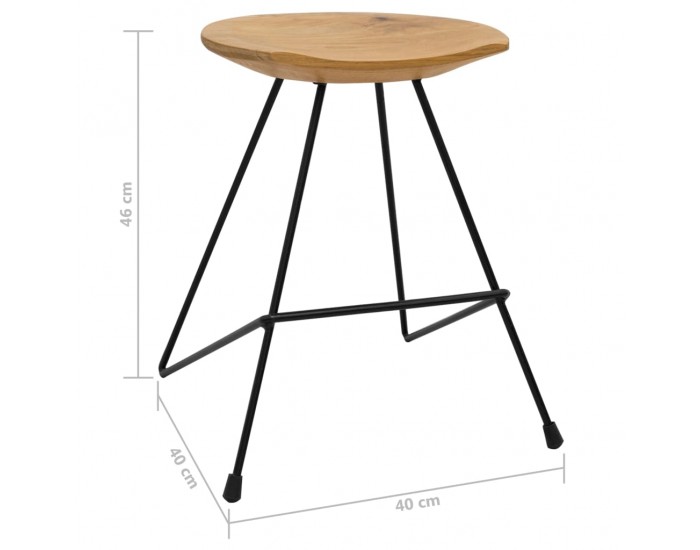 Sonata H Табуретки, 2 бр, тиково дърво масив Sonata H Табуретки, 2 бр, тиково дърво масив