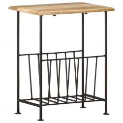 Sonata H Поставка за списания 40x30x50 см мангово дърво масив и стомана - Антре