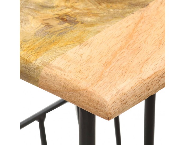 Sonata H Поставка за списания 40x30x50 см мангово дърво масив и стомана Sonata H Поставка за списания 40x30x50 см мангово дърво масив и стомана