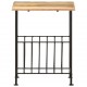 Sonata H Поставка за списания 40x30x50 см мангово дърво масив и стомана Sonata H Поставка за списания 40x30x50 см мангово дърво масив и стомана