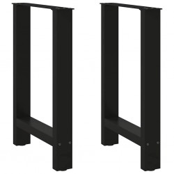Sonata H Крака за трапезна маса черни 2 бр. 50x(72-73) cm стомана - Части за Маси