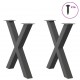 Sonata H Крака за трапезна маса с X-образна 2 бр 70x(72-73) см стомана Sonata H Крака за трапезна маса с X-образна 2 бр 70x(72-73) см стомана
