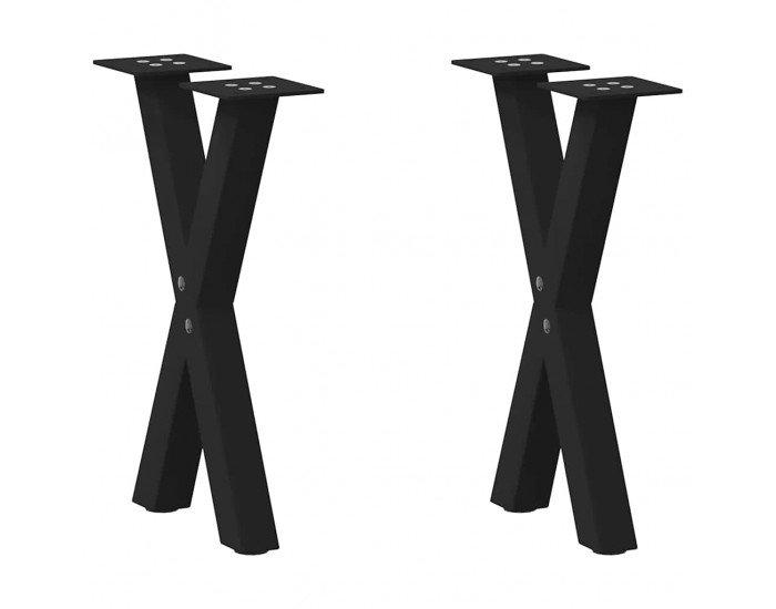 Sonata H Крака за масичка за кафе с форма на X 2 бр. черни 28x(42-43) cm Sonata H Крака за масичка за кафе с форма на X 2 бр. черни 28x(42-43) cm