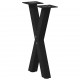 Sonata H Крака за масичка за кафе с форма на X 2 бр. черни 28x(42-43) cm Sonata H Крака за масичка за кафе с форма на X 2 бр. черни 28x(42-43) cm