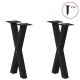 Sonata H Крака за масичка за кафе с форма на X 2 бр. черни 28x(42-43) cm Sonata H Крака за масичка за кафе с форма на X 2 бр. черни 28x(42-43) cm
